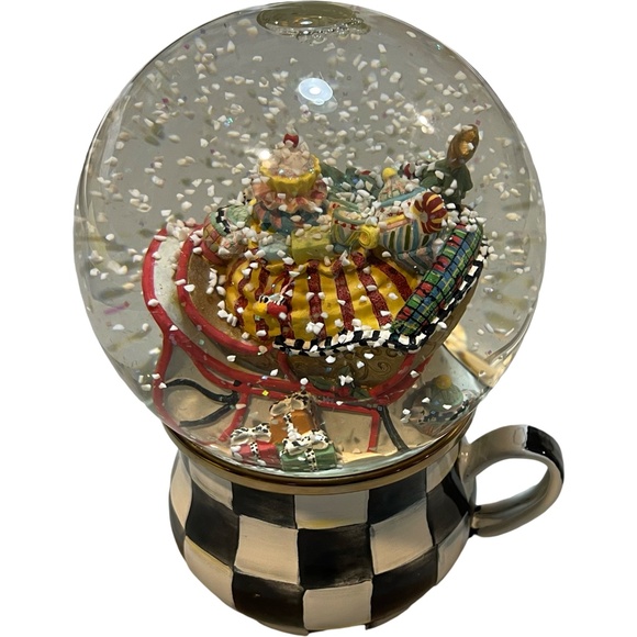 NIB MacKenzie Childs “My Cup of Tea” Snow Globe - Picture 2 of 11